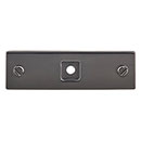 Top Knobs [TK741AG] Die Cast Zinc Cabinet Knob Backplate - Channing Series - Ash Gray Finish - 3&quot; L