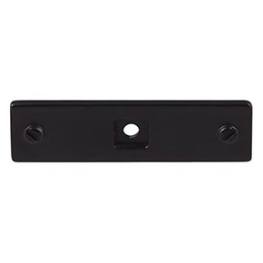 Top Knobs [TK741BLK] Die Cast Zinc Cabinet Knob Backplate - Channing Series - Flat Black Finish - 3" L