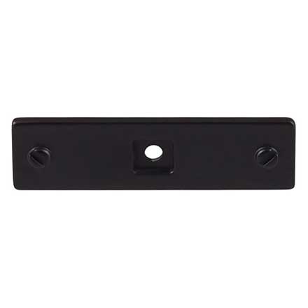 Top Knobs [TK741BLK] Die Cast Zinc Cabinet Knob Backplate - Channing Series - Flat Black Finish - 3" L