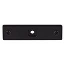 Top Knobs [TK741BLK] Die Cast Zinc Cabinet Knob Backplate - Channing Series - Flat Black Finish - 3&quot; L