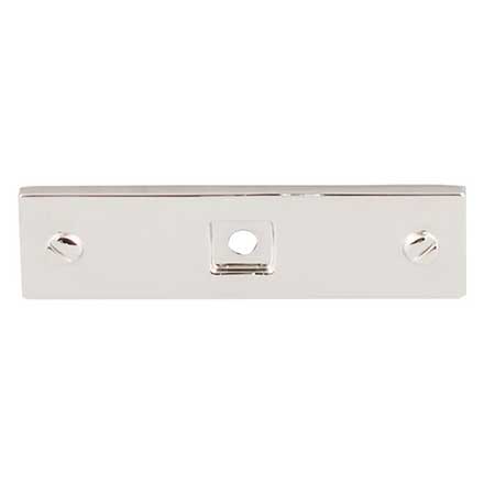 Top Knobs [TK741PN] Die Cast Zinc Cabinet Knob Backplate - Channing Series - Polished Nickel Finish - 3" L