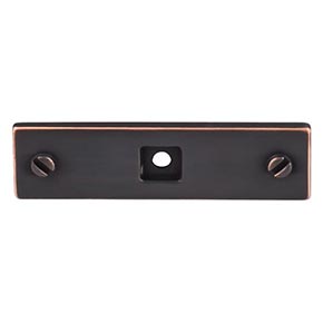 Top Knobs [TK741UM] Die Cast Zinc Cabinet Knob Backplate - Channing Series - Umbrio Finish - 3" L