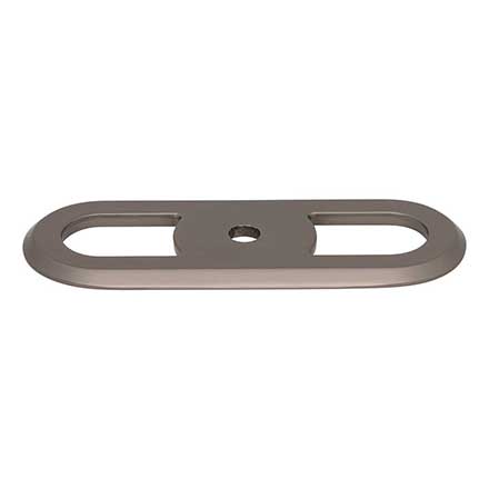 Top Knobs [TK3351AG] Die Cast Zinc Cabinet Knob Backplate - Brockwell Series - Ash Gray Finish - 2 3/4" L
