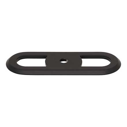 Top Knobs [TK3351BLK] Die Cast Zinc Cabinet Knob Backplate - Brockwell Series - Flat Black Finish - 2 3/4" L