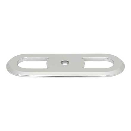 Top Knobs [TK3351PC] Die Cast Zinc Cabinet Knob Backplate - Brockwell Series - Polished Chrome Finish - 2 3/4" L