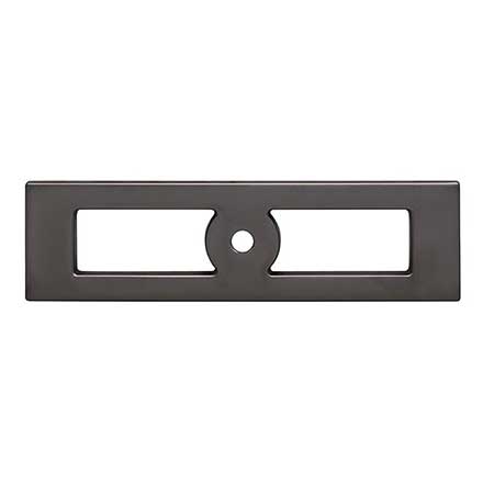 Top Knobs [TK922AG] Die Cast Zinc Cabinet Knob Backplate - Hollin Series - Ash Gray Finish - 4 9/32" L