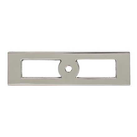 Top Knobs [TK922PN] Die Cast Zinc Cabinet Knob Backplate - Hollin Series - Polished Nickel Finish - 4 9/32" L