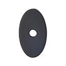 Top Knobs [TK58BLK] Die Cast Zinc Cabinet Knob Backplate - Oval Series - Flat Black Finish - 1 1/4" L