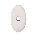 Top Knobs [TK58BSN] Die Cast Zinc Cabinet Knob Backplate - Oval Series - Brushed Satin Nickel Finish - 1 1/4" L