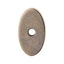 Top Knobs [TK58GBZ] Die Cast Zinc Cabinet Knob Backplate - Oval Series - German Bronze Finish - 1 1/4" L