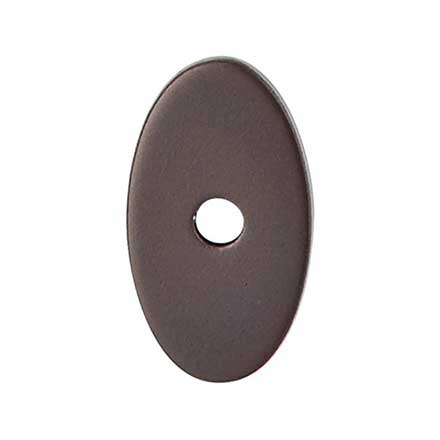 Top Knobs [TK58ORB] Die Cast Zinc Cabinet Knob Backplate - Oval Series - Oil Rubbed Bronze Finish - 1 1/4&quot; L