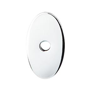 Top Knobs [TK58PC] Die Cast Zinc Cabinet Knob Backplate - Oval Series - Polished Chrome Finish - 1 1/4" L