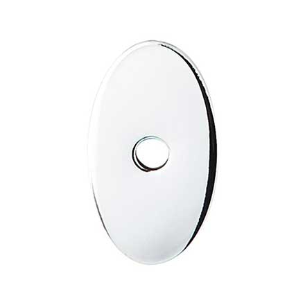 Top Knobs [TK58PC] Die Cast Zinc Cabinet Knob Backplate - Oval Series - Polished Chrome Finish - 1 1/4&quot; L