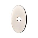 Top Knobs [TK58PN] Die Cast Zinc Cabinet Knob Backplate - Oval Series - Polished Nickel Finish - 1 1/4" L