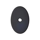 Top Knobs [TK60BLK] Die Cast Zinc Cabinet Knob Backplate - Oval Series - Flat Black Finish - 1 1/2&quot; L