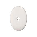 Top Knobs [TK60BSN] Die Cast Zinc Cabinet Knob Backplate - Oval Series - Brushed Satin Nickel Finish - 1 1/2&quot; L