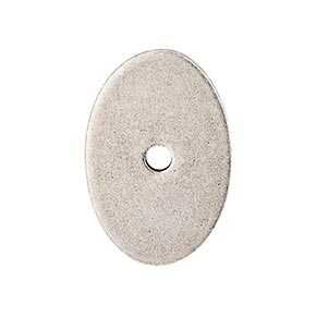 Top Knobs [TK60PTA] Die Cast Zinc Cabinet Knob Backplate - Oval Series - Pewter Antique Finish - 1 1/2" L