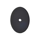 Top Knobs [TK62BLK] Die Cast Zinc Cabinet Knob Backplate - Oval Series - Flat Black Finish - 1 3/4" L