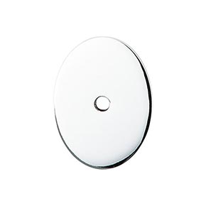 Top Knobs [TK62PC] Die Cast Zinc Cabinet Knob Backplate - Oval Series - Polished Chrome Finish - 1 3/4" L