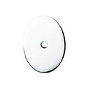 Top Knobs [TK62PC] Die Cast Zinc Cabinet Knob Backplate - Oval Series - Polished Chrome Finish - 1 3/4" L