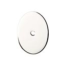 Top Knobs [TK62PN] Die Cast Zinc Cabinet Knob Backplate - Oval Series - Polished Nickel Finish - 1 3/4" L