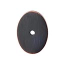 Top Knobs [TK62TB] Die Cast Zinc Cabinet Knob Backplate - Oval Series - Tuscan Bronze Finish - 1 3/4&quot; L