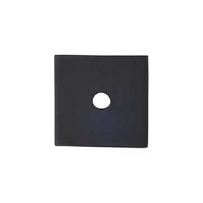 Top Knobs [TK94BLK] Steel Cabinet Knob Backplate - Square Series - Flat Black Finish - 1" Sq.