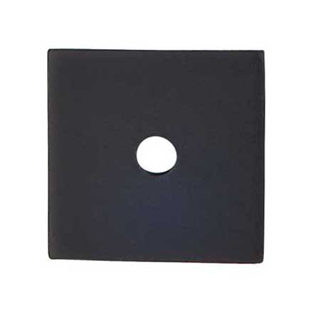 Top Knobs [TK94BLK] Steel Cabinet Knob Backplate - Square Series - Flat Black Finish - 1&quot; Sq.