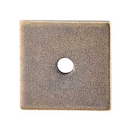 Top Knobs [TK94GBZ] Steel Cabinet Knob Backplate - Square Series - German Bronze Finish - 1" Sq.