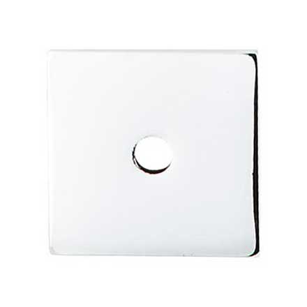 Top Knobs [TK94PC] Steel Cabinet Knob Backplate - Square Series - Polished Chrome Finish - 1&quot; Sq.