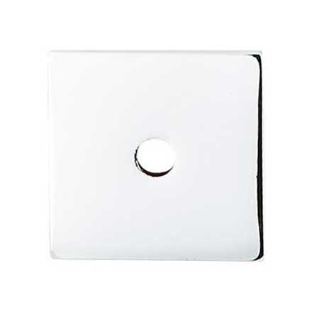 Top Knobs [TK94PC] Steel Cabinet Knob Backplate - Square Series - Polished Chrome Finish - 1" Sq.
