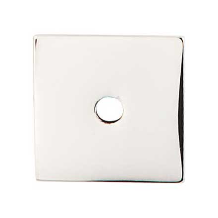 Top Knobs [TK94PN] Steel Cabinet Knob Backplate - Square Series - Polished Nickel Finish - 1&quot; Sq.