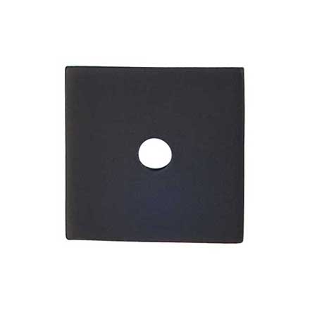 Top Knobs [TK95BLK] Steel Cabinet Knob Backplate - Square Series - Flat Black Finish - 1 1/4&quot; Sq.