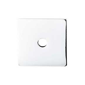 Top Knobs [TK95PC] Steel Cabinet Knob Backplate - Square Series - Polished Chrome Finish - 1 1/4" Sq.