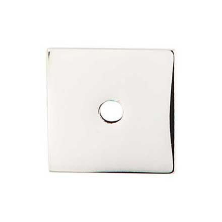 Top Knobs [TK95PN] Steel Cabinet Knob Backplate - Square Series - Polished Nickel Finish - 1 1/4&quot; Sq.