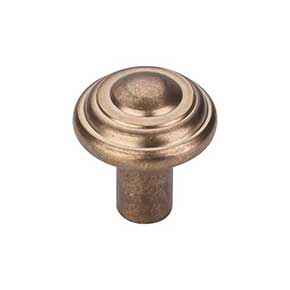 Top Knobs [M1471] Solid Bronze Cabinet Knob - Button Series - Light Bronze Finish - 1 1/4" Dia.