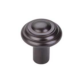 Top Knobs [M1472] Solid Bronze Cabinet Knob - Button Series - Medium Bronze Finish - 1 1/4" Dia.