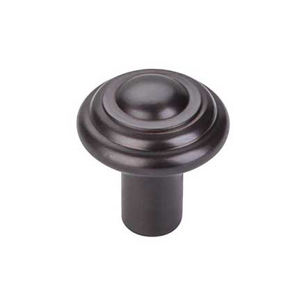Top Knobs [M1472] Solid Bronze Cabinet Knob - Button Series - Medium Bronze Finish - 1 1/4" Dia.