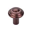 Top Knobs [M1473] Solid Bronze Cabinet Knob - Button Series - Mahogany Bronze Finish - 1 1/4" Dia.