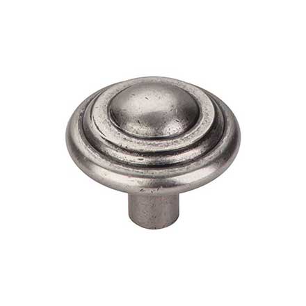 Top Knobs [M1475] Solid Bronze Cabinet Knob - Button Series - Silicon Bronze Light Finish - 1 3/4" Dia.