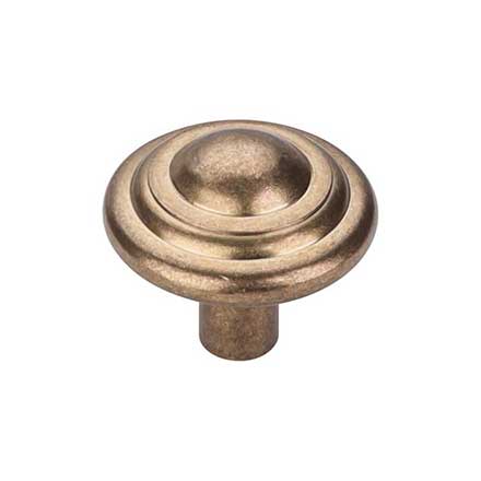 Top Knobs [M1476] Solid Bronze Cabinet Knob - Button Series - Light Bronze Finish - 1 3/4&quot; Dia.