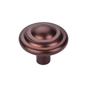 Top Knobs [M1478] Solid Bronze Cabinet Knob - Button Series - Mahogany Bronze Finish - 1 3/4" Dia.