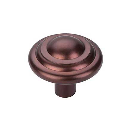 Top Knobs [M1478] Solid Bronze Cabinet Knob - Button Series - Mahogany Bronze Finish - 1 3/4&quot; Dia.