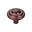 Top Knobs [M1478] Solid Bronze Cabinet Knob - Button Series - Mahogany Bronze Finish - 1 3/4" Dia.