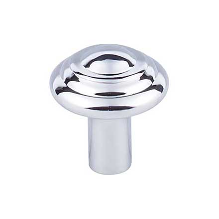 Top Knobs [M2033] Solid Bronze Cabinet Knob - Button Series - Polished Chrome Finish - 1 1/4&quot; Dia.