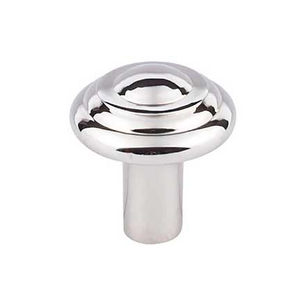 Top Knobs [M2034] Solid Bronze Cabinet Knob - Button Series - Polished Nickel Finish - 1 1/4&quot; Dia.