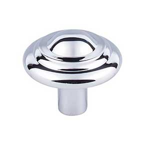 Top Knobs [M2036] Solid Bronze Cabinet Knob - Button Series - Polished Chrome Finish - 1 3/4" Dia.