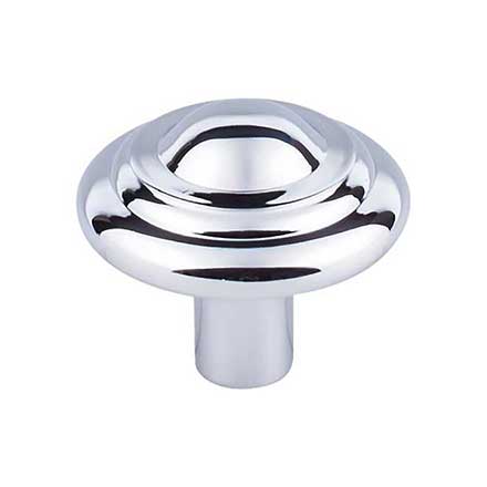 Top Knobs [M2036] Solid Bronze Cabinet Knob - Button Series - Polished Chrome Finish - 1 3/4&quot; Dia.