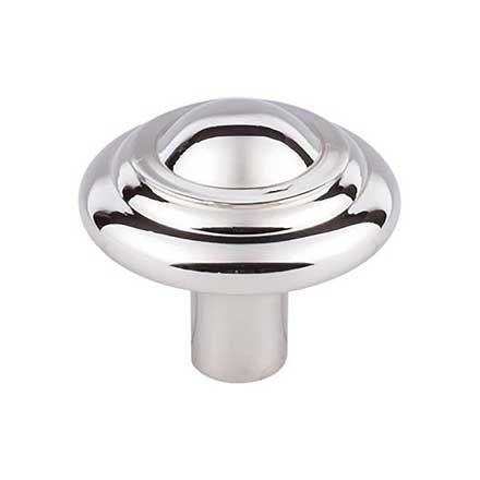 Top Knobs [M2037] Solid Bronze Cabinet Knob - Button Series - Polished Nickel Finish - 1 3/4&quot; Dia.