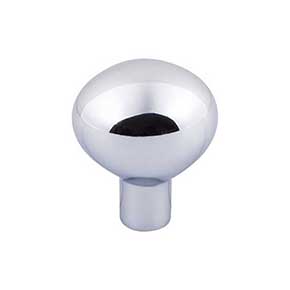Top Knobs [M2069] Solid Bronze Cabinet Knob - Egg Series - Polished Chrome Finish - 1 7/16" Dia.